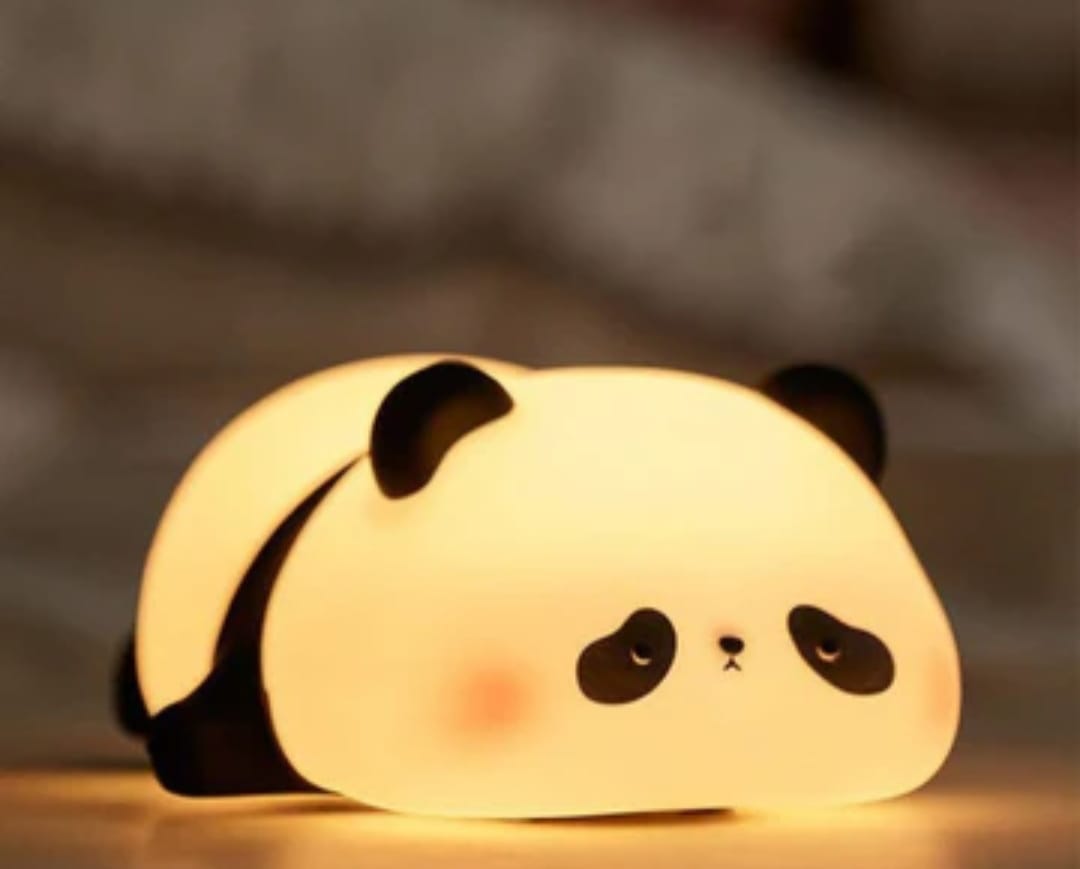 Cute Panda Silicone Night Lamp | Soft LED Night Light for Kids & Bedroom